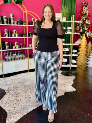 Black & White Gingham Pants