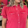 Annie Washed Red Denim Dress