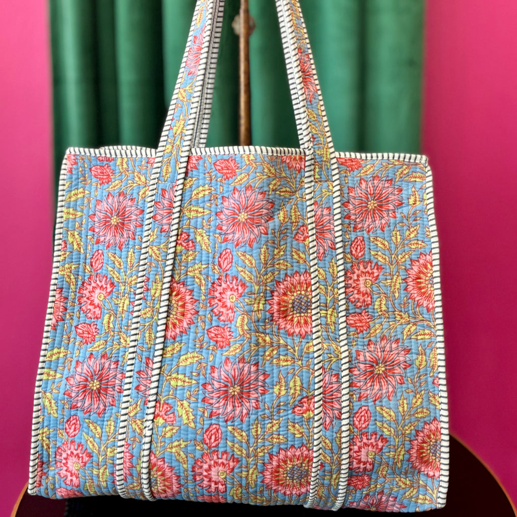 September Haze Quilted Tote Bag