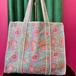 September Haze Quilted Tote Bag