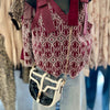 White & Clear Saddle Bag Purse