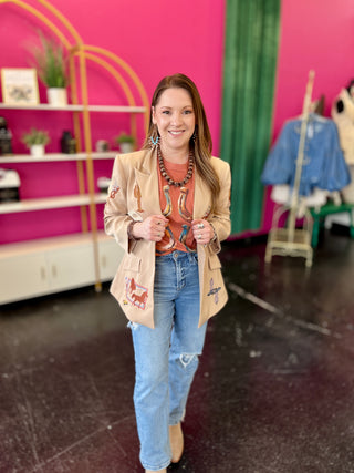Rodeo Nights Tan Blazer