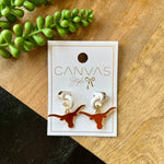 Texas Longhorns Huggie Earrings