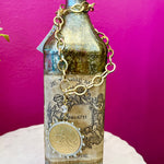 LNL Gold Plated Chain & Coin Necklace