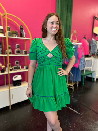 Kelly Green Cutout Dress