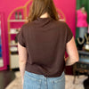 Chocolate Brown Mock Neck Top