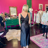Black Satin Cami Dress