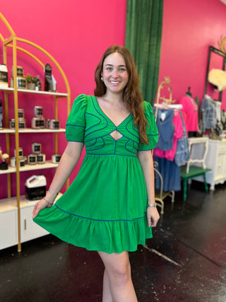 Kelly Green Cutout Dress