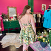 Bright Floral Strapless Maxi Dress