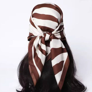 Brown Zebra Print Wild Rag Scarf