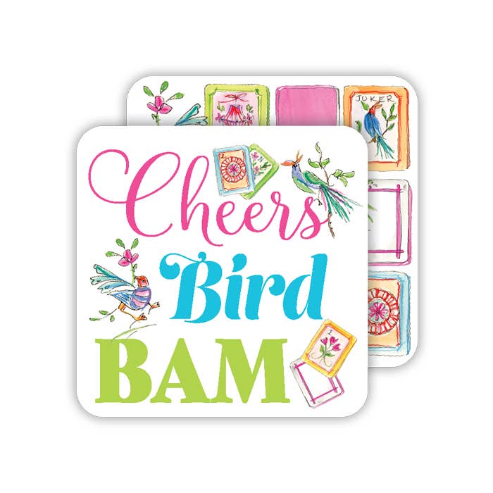 Cheers Bird Bam Square Coaster Set