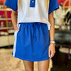 Royal Blue & White Skort