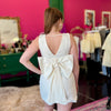 White Bow Back Romper