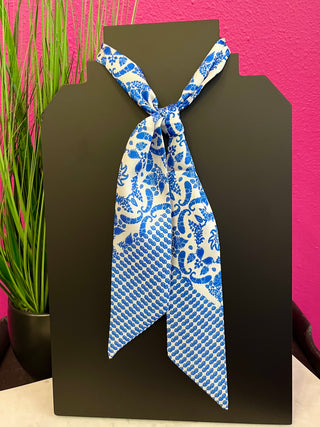 Royal Blue Paisley Twilly