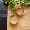 Gold Wired Wide Hoop Earrings