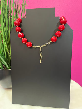 Burgundy Gumball Necklace