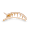 Almond Beige Large Flat Round Teleties Clip