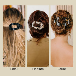 Coconut White Lg Round Flat Teleties Clip