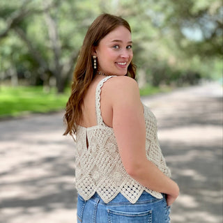 Natural Diamond Crochet Top