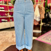 Denim Pin Striped Cuff Jeans
