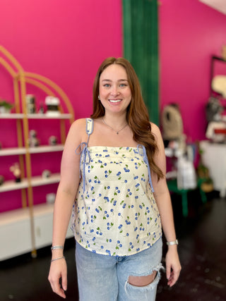 Blueberry Orchard Sleeveless Top
