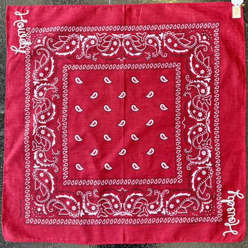 Maroon Howdy Frilly Bandana Scarf