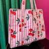 Cherry Blossom Quilted Tote Bag