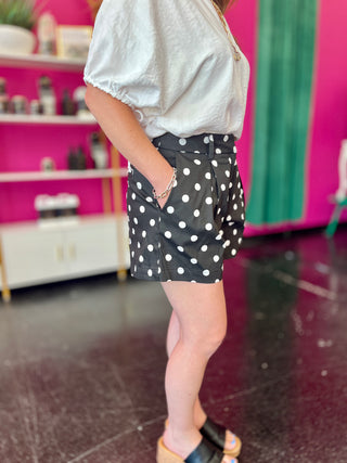 Black & White Polka Dot Shorts