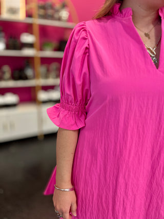 Lexie Pink Tie Bow Back Dress