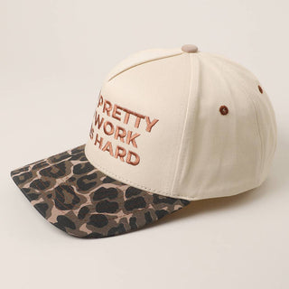 Leopard Too Pretty Embroidery Baseball Hat