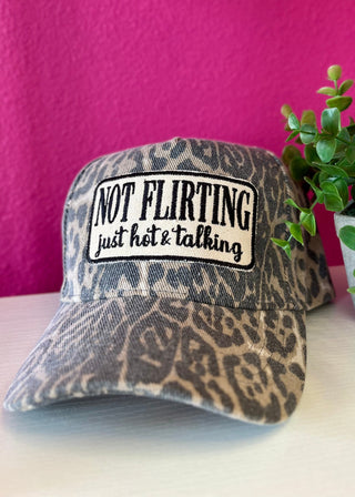 Not Flirting Leopard Baseball Hat