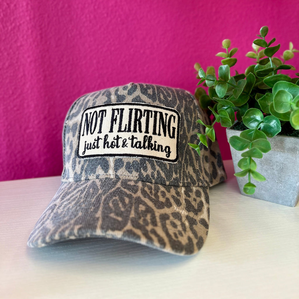 Not Flirting Leopard Baseball Hat