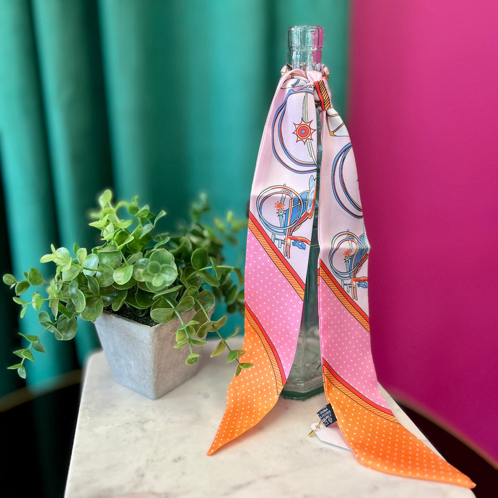 Pink & Orange Print Twilly