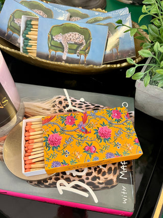 Yellow Chinoiserie Matchbox