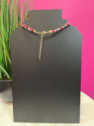 Maroon Bandana Gameday Necklace