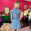 Denim Wrap Top Dress