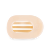 Almond Beige Large Flat Round Teleties Clip