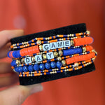 Navy & Orange 7S Bracelet Set