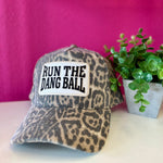 Run the Dang Ball Leopard Hat