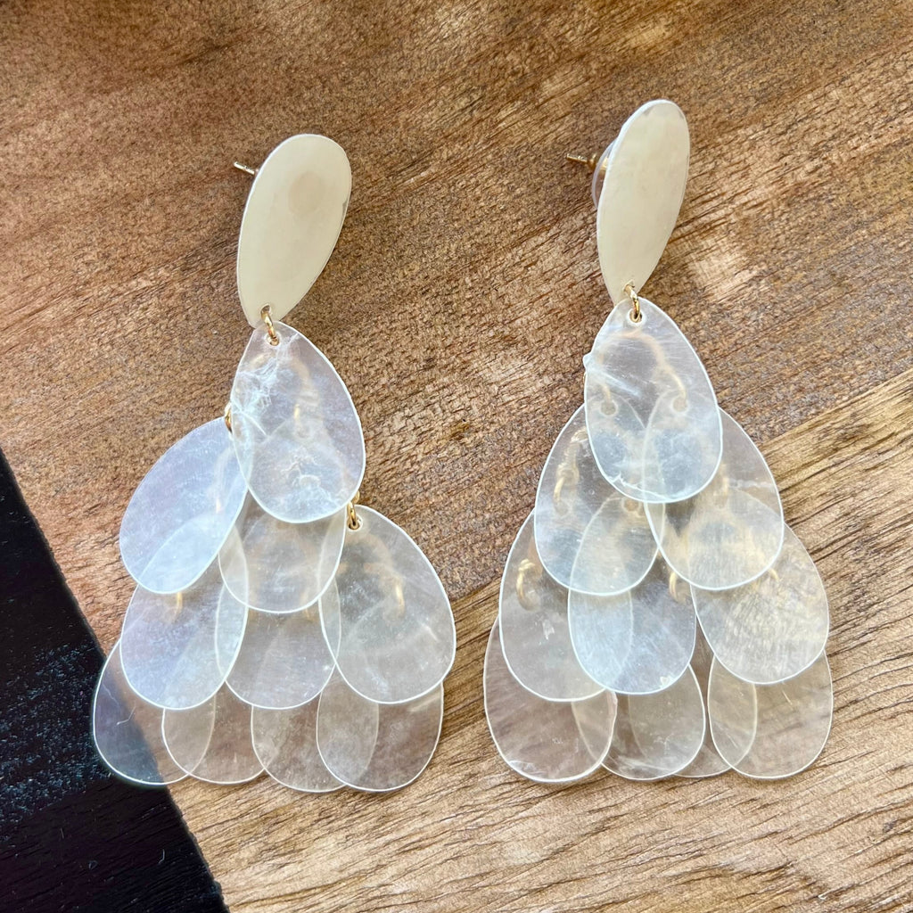 Ivory Shell Tiered Earring