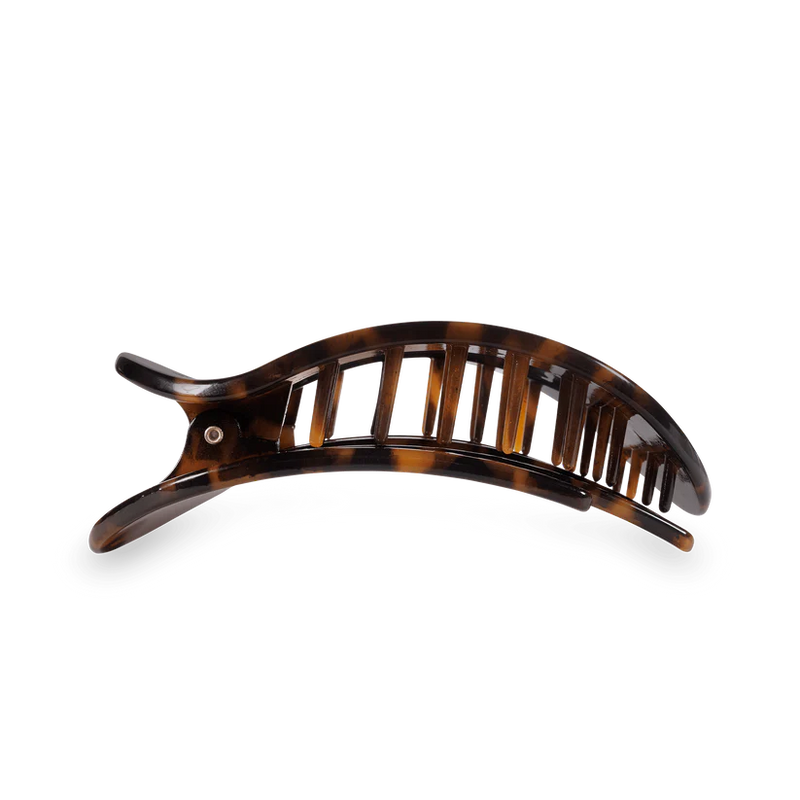 Tortoise Medium Flat Round Teleties Clip