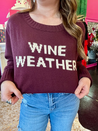 Wine Weather Maroon Sweater