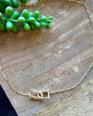 Gold & Crystal 2 Link Necklace