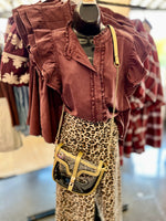 Gold & Clear Saddle Bag Purse