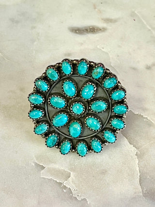 Hada Collection Authentic Turquoise Circle Ring