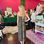 Ellison Brown Leopard Strapless Dress