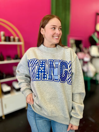Stangs Big Pattern Mock Neck Sweatshirt