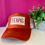 Texas Check Burnt Orange Trucker Hat