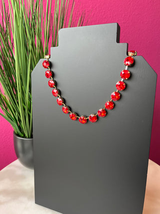 Red Big Crystal Necklace