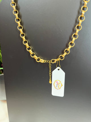 Juliet Ivory Gold Chain Link Necklace